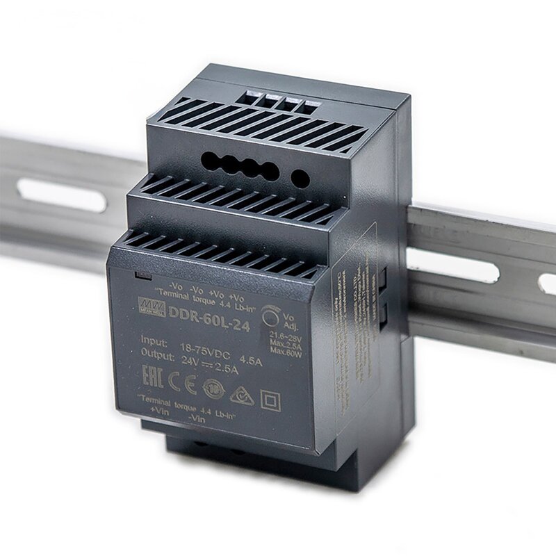 DC-DC Din Rail Converter Manufacturer - MEANWELL DDR Series 15W-60W for Industrial System