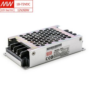 DC-DC Converter Manufacturer - MEAN WELL RSD-60L-12 60W 93% Eff. for Rail & Industrial Applications