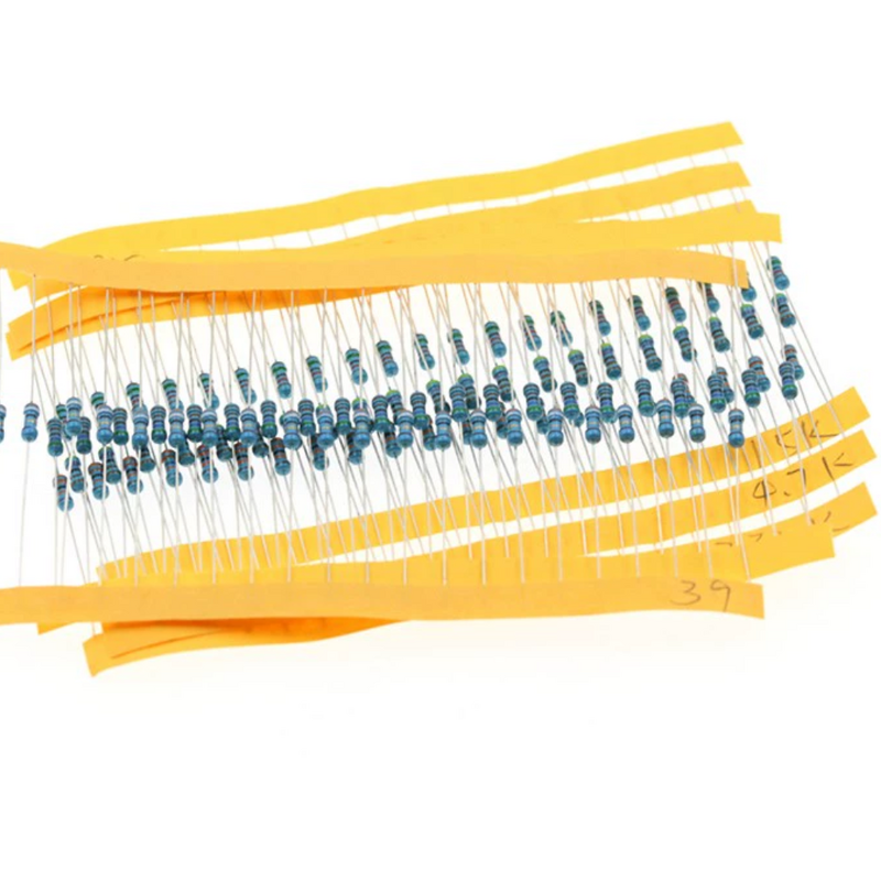 Resistor Kit - 1280PCS 1/4W 1% 1ohm-10Mohm 64 Values Metal Film