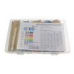 Resistor Kit - 1280PCS 1/4W 1% 1ohm-10Mohm 64 Values Metal Film