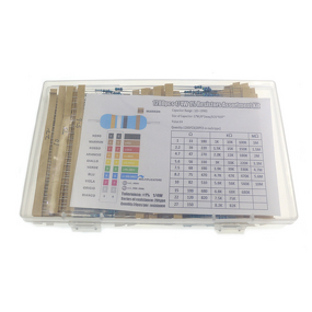 Resistor Kit - 1280PCS 1/4W 1% 1ohm-10Mohm 64 Values Metal Film