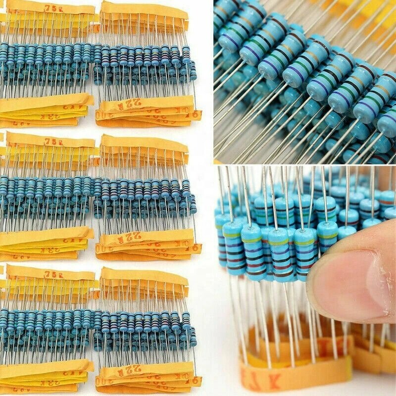 Resistor Kit - 650pcs 2W 1% 1R-2.2M 130 Values Metal Film