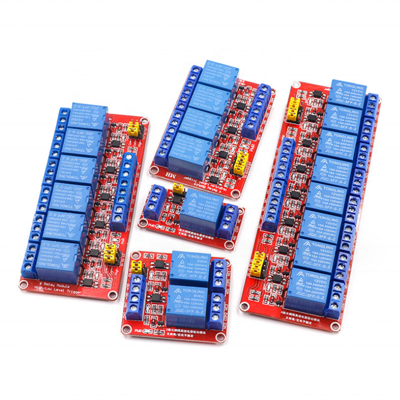 Relay Module - 1/2/4/8 Way 5V12V24V Optocoupler Isolation Flat Trigger