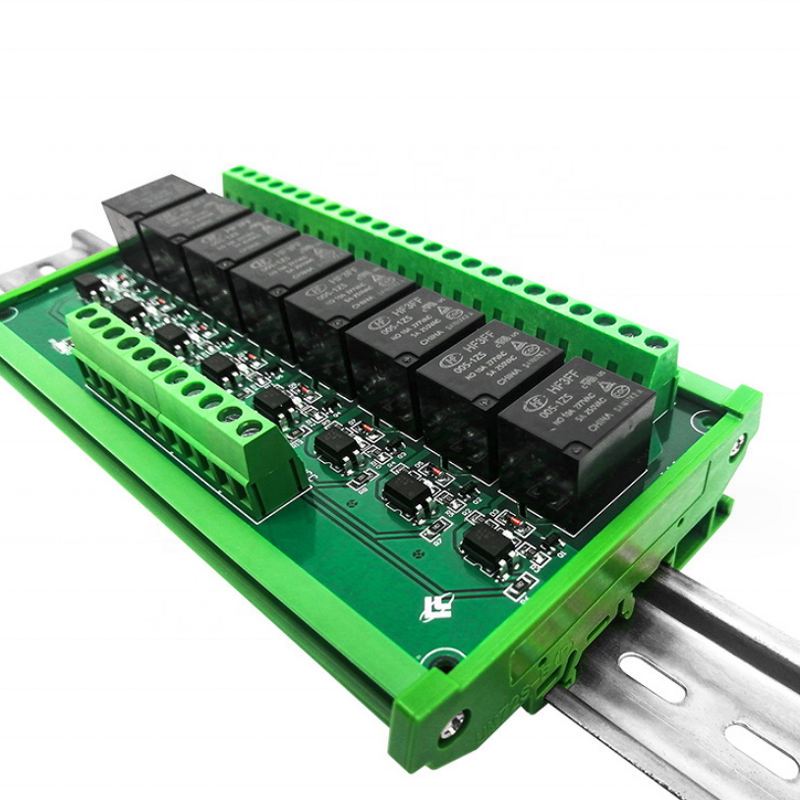 Relay Module - 8-Channel 5V/12V/24V High-Level Optocoupler Isolation