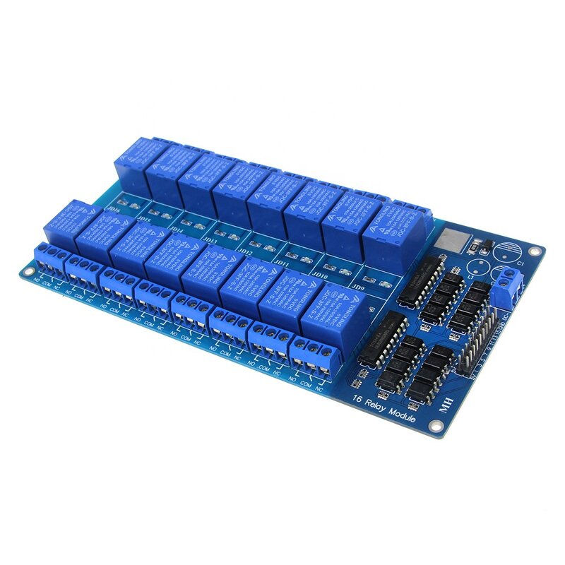 Relay Module - 16-channel 5V 12V Optocoupler LM2596 Power Supply Board