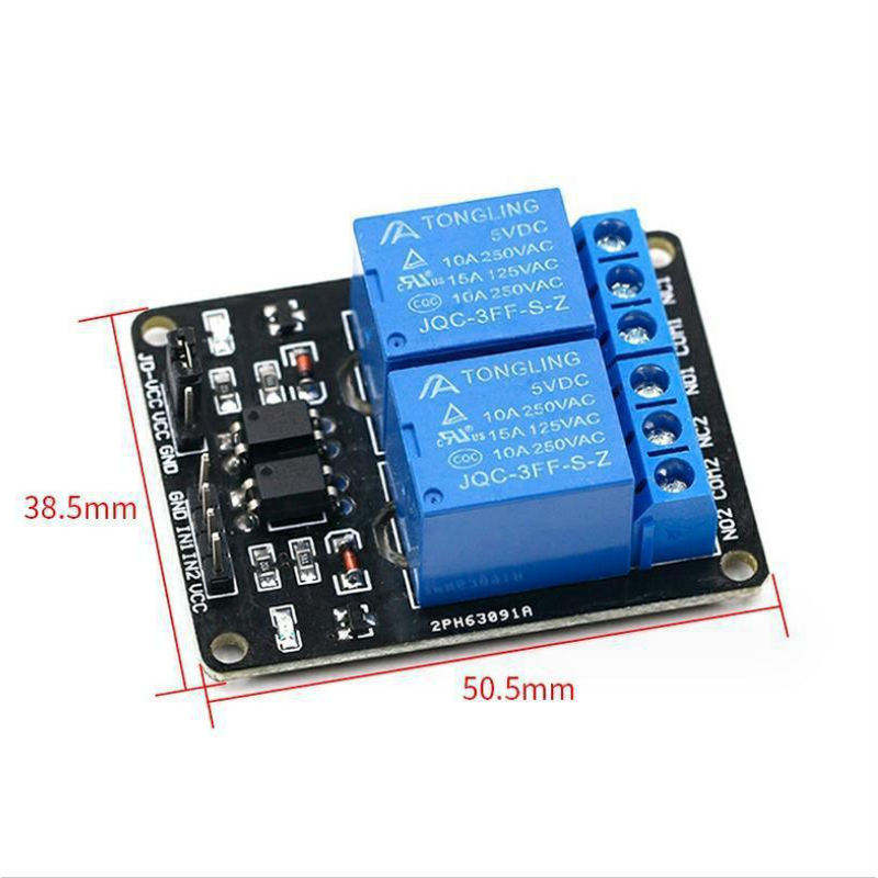Relay Module - 2 Way 5V 12V DC Optocoupler Protection Relay Expansion