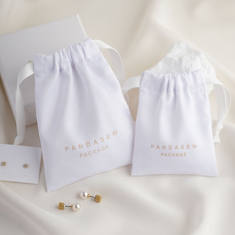 Satin Pouch Manufacturer - Custom Logo Dense Silk Satin Dust Bag Jewelry Drawstring