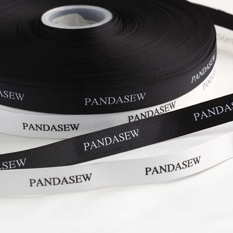 Ribbon Manufacturer - Custom Logo Silk Screen Printed Brand Name Polyester Ribbon
