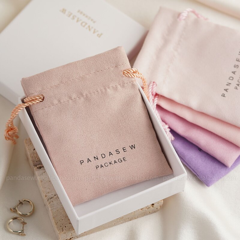 Jewelry Pouch Manufacturer - New Design Polyester Suede Jewelry Drawstring Pouch
