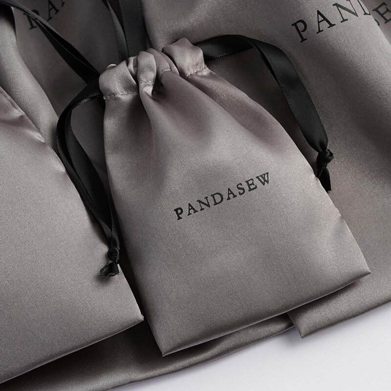 Satin Pouch Manufacturer - Custom Logo Satin Jewelry Hair Shoes Dust Drawstring