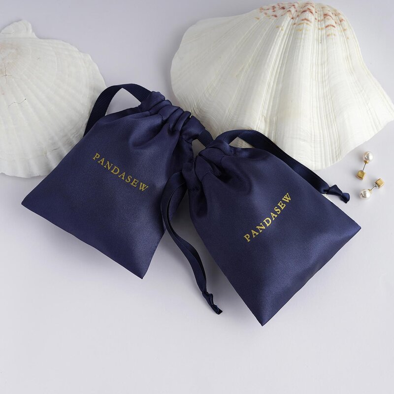 Satin Pouch Manufacturer - Custom Logo Satin Drawstring Closure Jewelry Gift Pouch