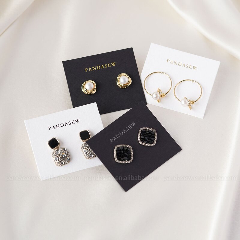 Display Card Manufacturer - Custom Logo 400gsm Paper Necklace Earring Packaging