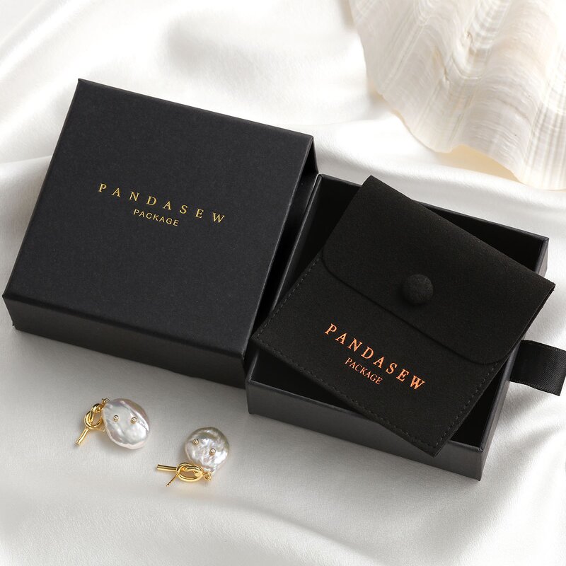 Jewelry Box Manufacturer - Custom Logo Paper Drawer Box & Microfiber Snap Pouch