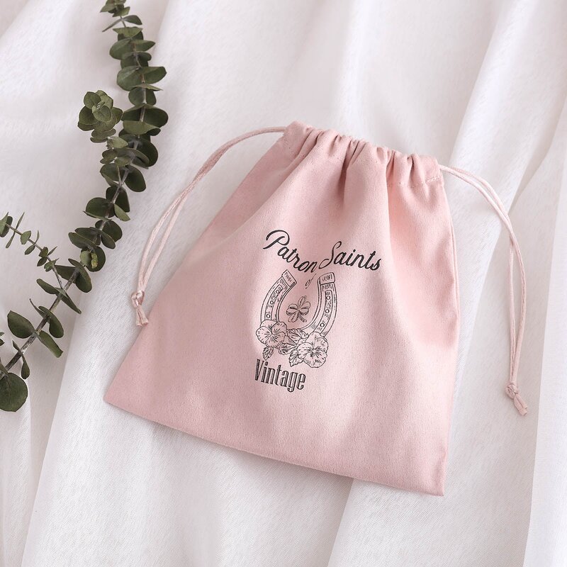 Jewelry Pouch Manufacturer - Custom Logo Luxury Suede Drawstring Necklace Bracelet