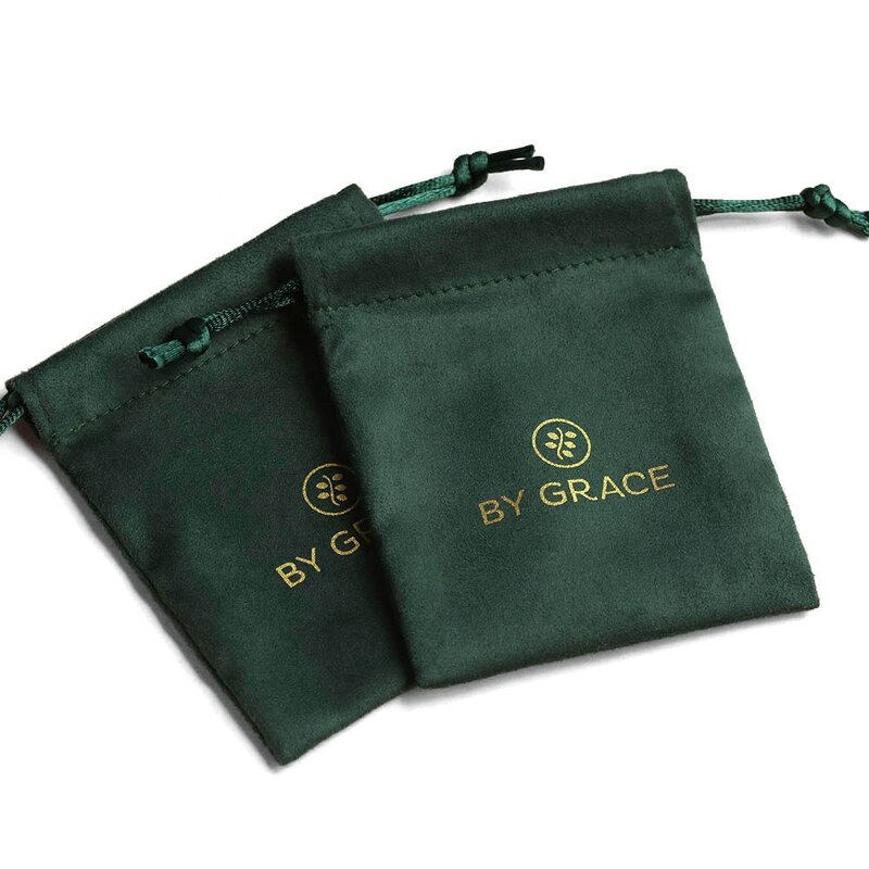 Jewelry Pouch Manufacturer - Custom Logo 8*10cm Suede Jewelry Packaging Drawstring
