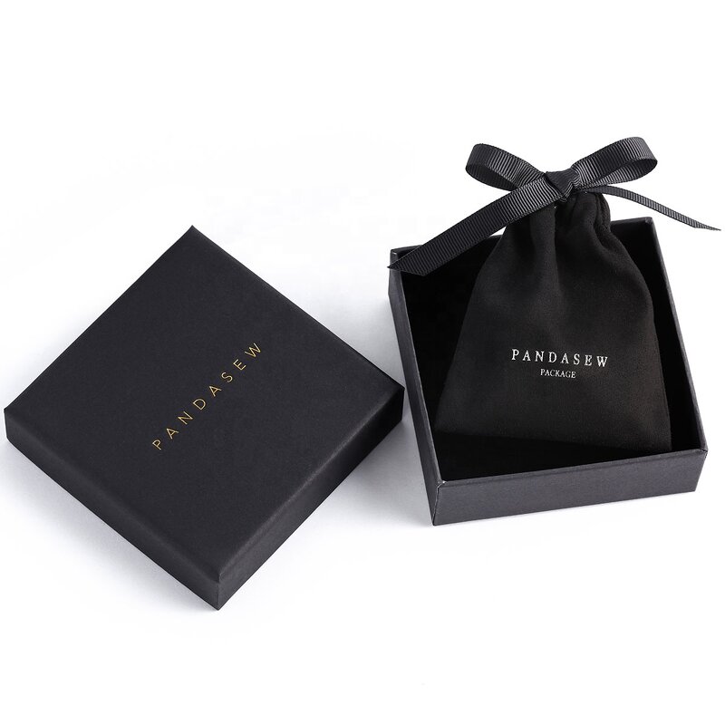 Jewelry Pouch Manufacturer - Custom Logo Suede Drawstring Necklace Bracelet Gift