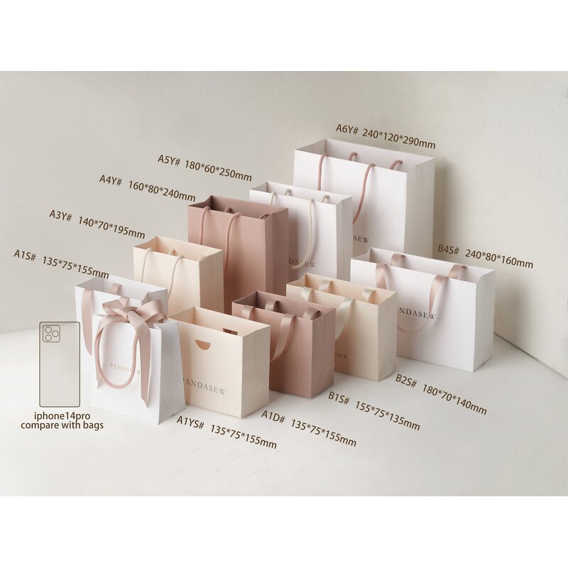Paper Bag Manufacturer - Custom Logo Ribbon Handle Tote Luxury Gift Paper Shopping