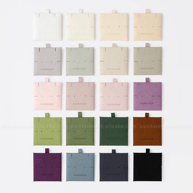 Jewelry Pouch Manufacturer - Custom Logo Luxury Microfiber Earring Necklace Fabric Tags