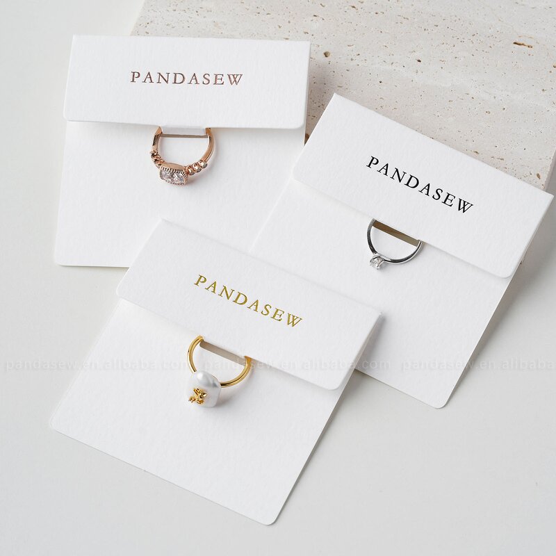 Display Card Manufacturer - Custom Logo 8x8cm 400gsm Paper Rings Holder Card