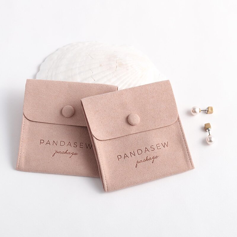 Jewelry Pouch Manufacturer - Custom Logo Microfiber Envelope Earrings Ring Necklace