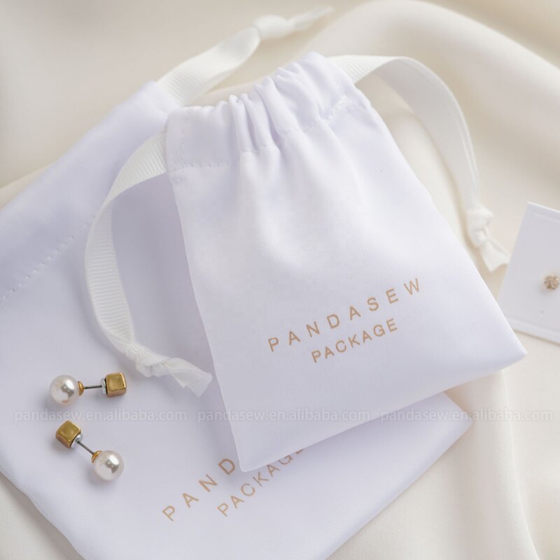 Satin Pouch Manufacturer - Custom Logo Dense Silk Satin Dust Bag Jewelry Drawstring