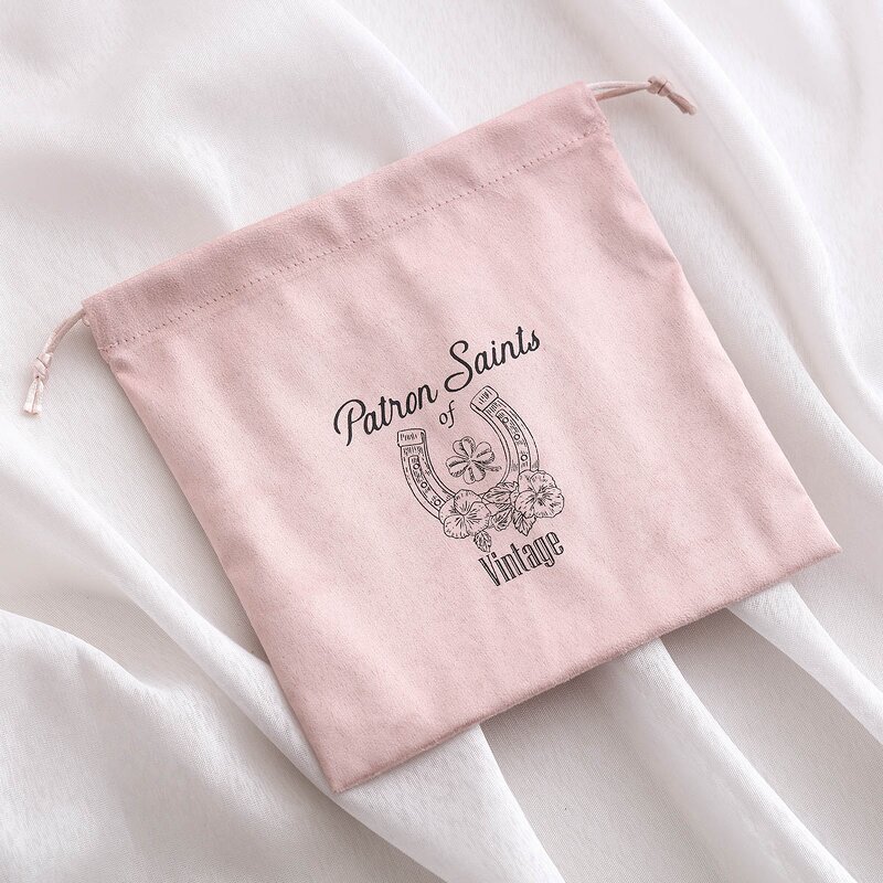 Jewelry Pouch Manufacturer - Custom Logo Luxury Suede Drawstring Necklace Bracelet