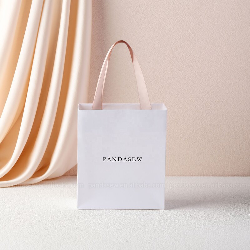 Paper Bag Manufacturer - Custom Logo Luxury Gift Bag Wedding Jewelry Ribbon Handles