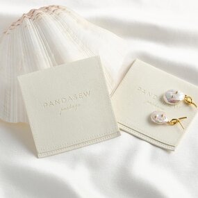 Jewelry Pouch Manufacturer - Custom Logo Small Microfiber Fabric Flap Gift Pouch