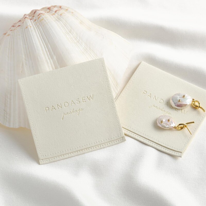 Jewelry Pouch Manufacturer - Custom Logo Small Microfiber Fabric Flap Gift Pouch