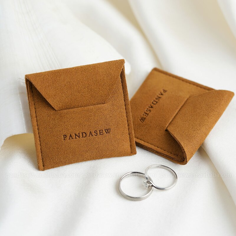 Jewelry Pouch Manufacturer - Custom Logo 1.4mm Microfiber Bijoux Small Gift Pouch