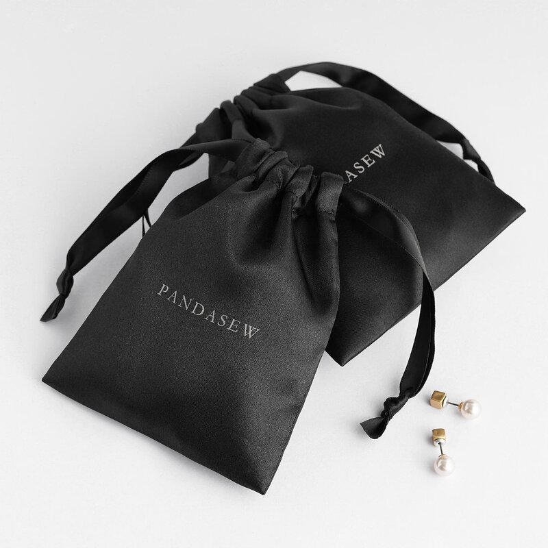 Satin Pouch Manufacturer - Wholesale Luxury Black Satin Drawstring Dust Bag