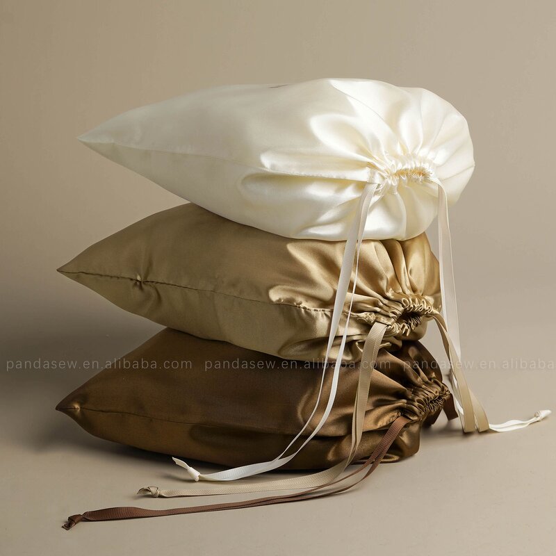 Satin Pouch Manufacturer - Custom Logo Luxury Satin Cosmetic Hair Shoes Dust Bag