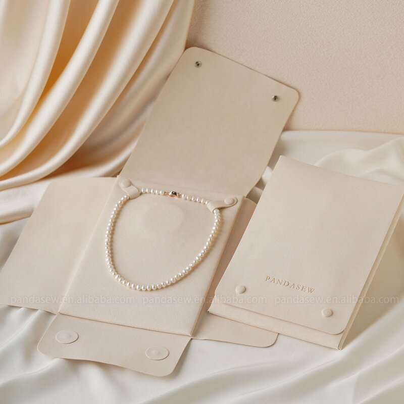 Jewelry Tray Manufacturer - Custom Logo Pink Microfiber Necklace Display Plate