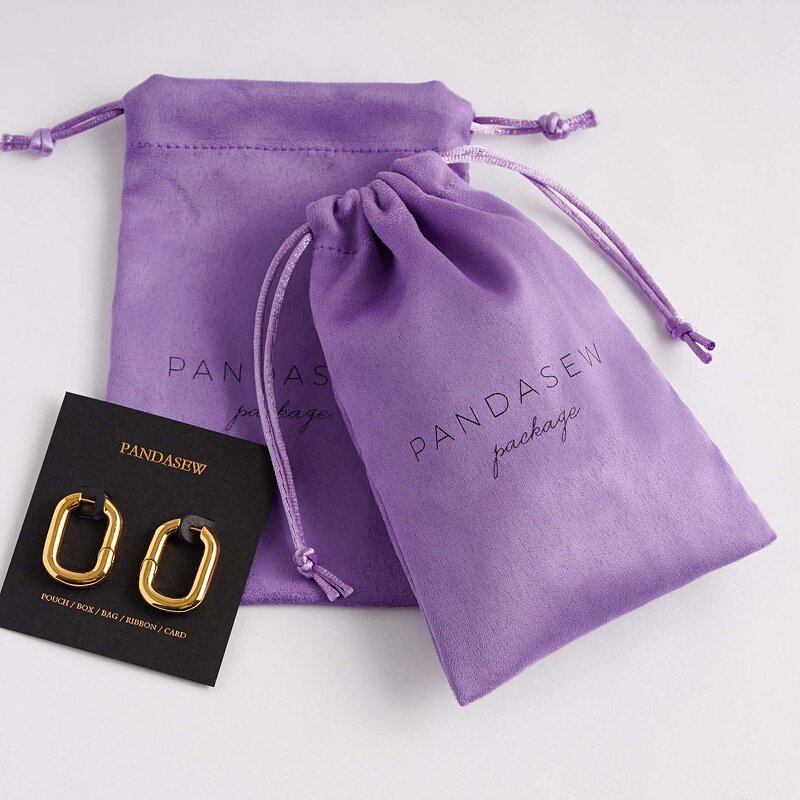 Jewelry Pouch Manufacturer - Custom Logo Suede Drawstring Necklace Bracelet Pouch