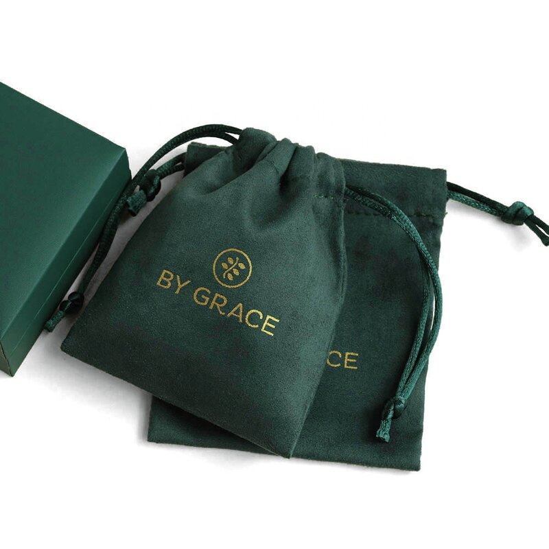 Jewelry Pouch Manufacturer - Custom Logo 8*10cm Suede Jewelry Packaging Drawstring