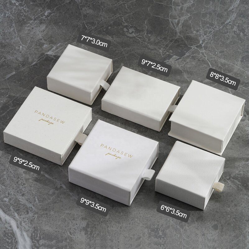 Jewelry Box Manufacturer - Custom Logo Size Color Cardboard Slide Drawer Jewelry Box