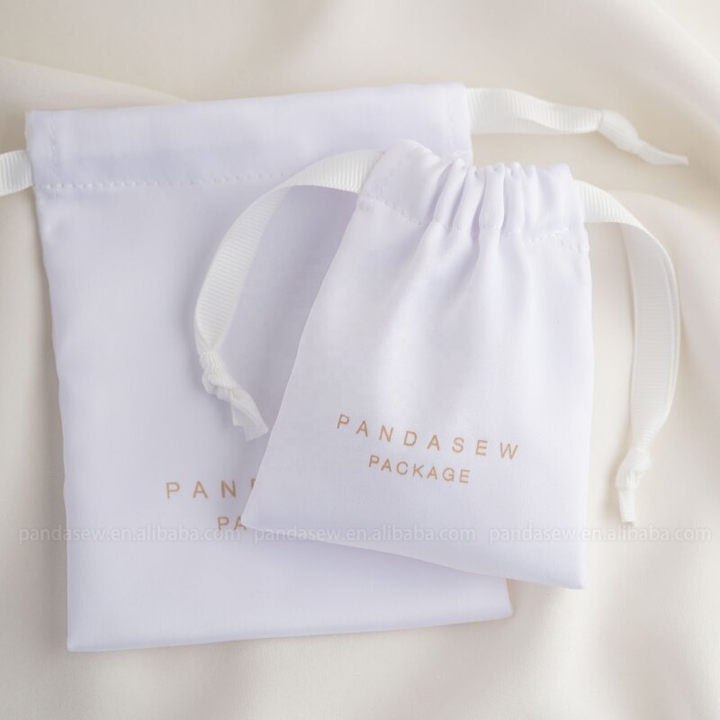 Satin Pouch Manufacturer - Custom Logo Dense Silk Satin Dust Bag Jewelry Drawstring