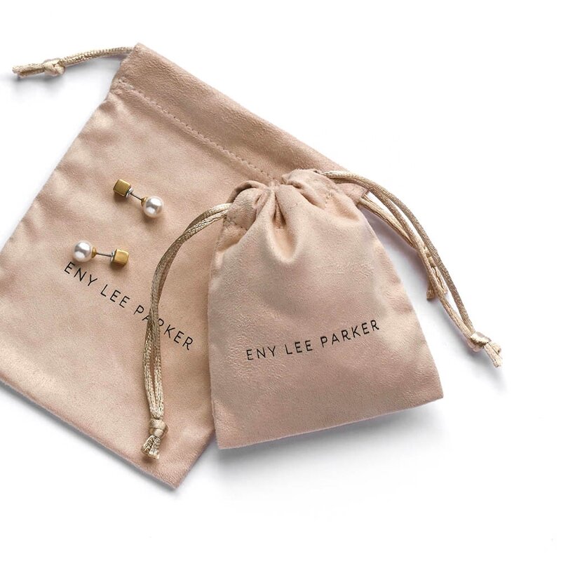 Jewelry Pouch Manufacturer - Custom Logo Soft Suede Jewelry Packaging Drawstring