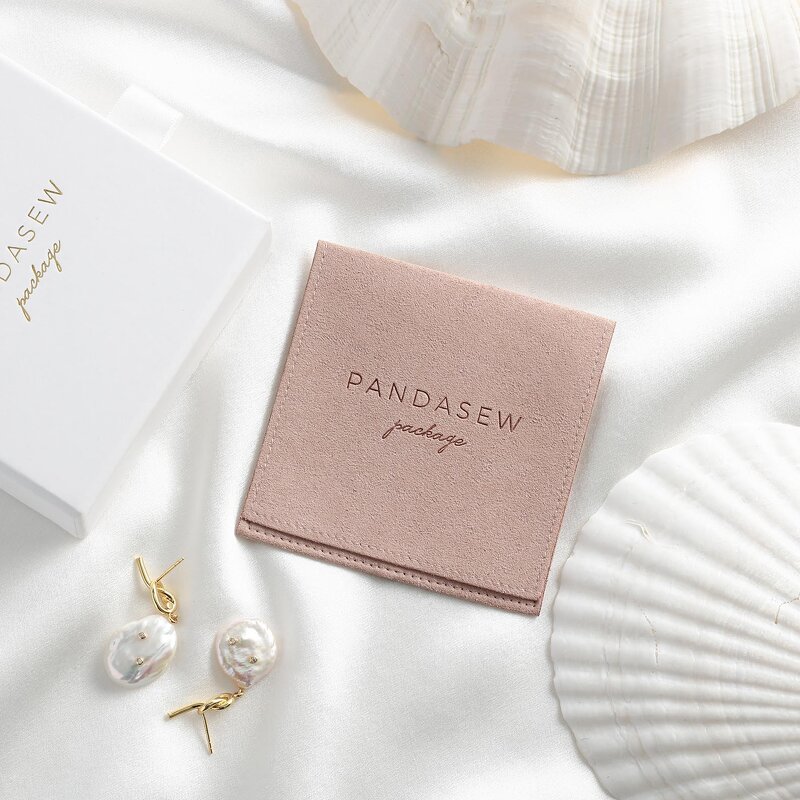 Jewelry Pouch Manufacturer - Custom Logo 8x8cm Luxury Microfiber Suede Gift Pouch