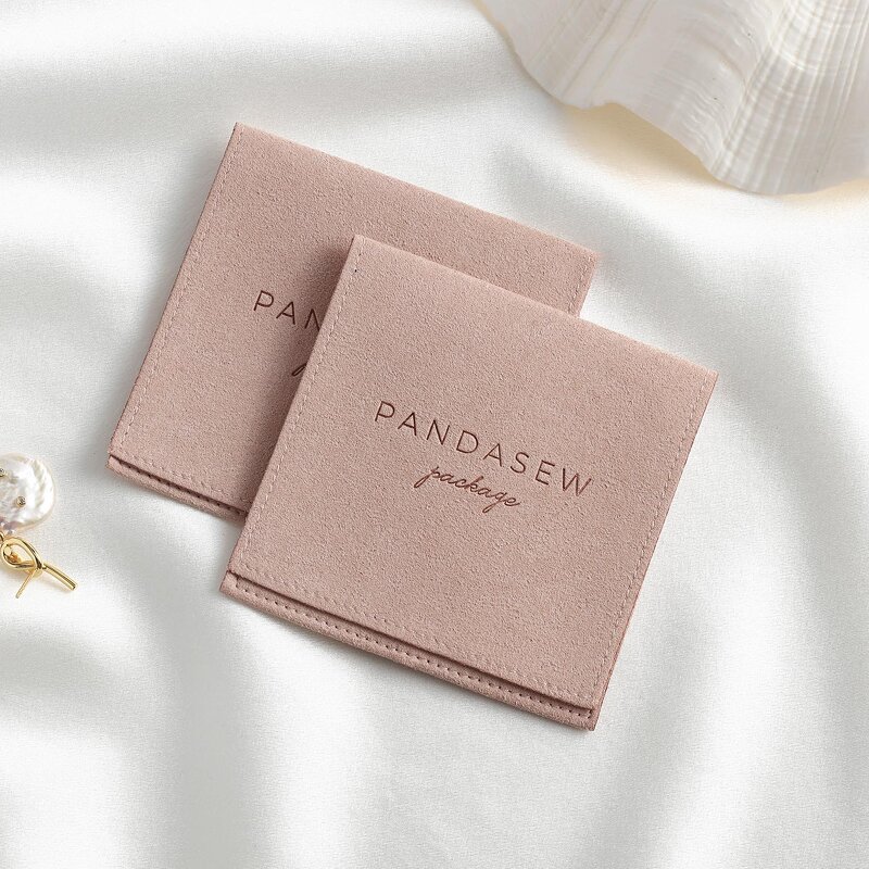 Jewelry Pouch Manufacturer - Custom Logo 8x8cm Luxury Microfiber Suede Gift Pouch