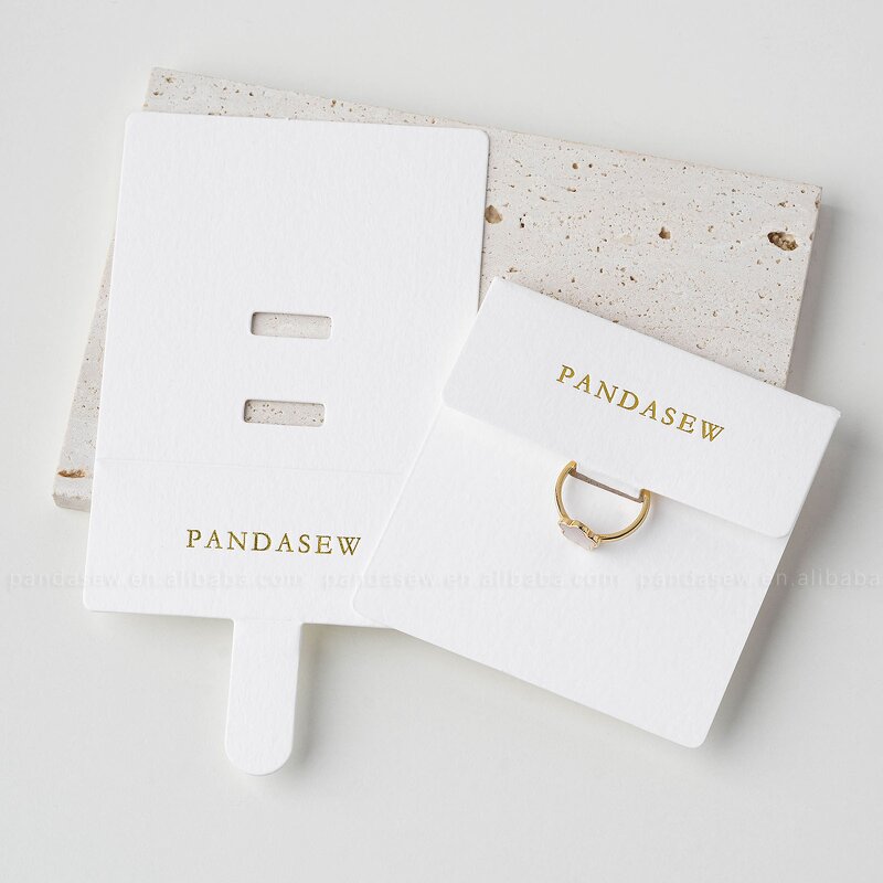 Display Card Manufacturer - Custom Logo 8x8cm 400gsm Paper Rings Holder Card