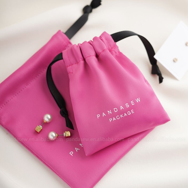Satin Pouch Manufacturer - Luxury Dense Silk Satin Drawstring Wedding Favor Candy Bag