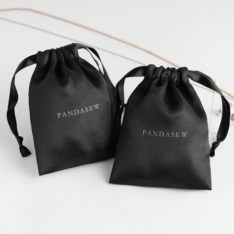 Satin Pouch Manufacturer - Wholesale Luxury Black Satin Drawstring Dust Bag