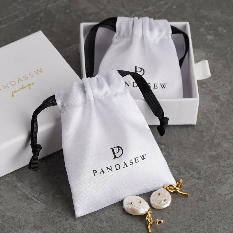 Satin Pouch Manufacturer - Custom Logo Luxury Satin Wedding Favor Gift Pouch