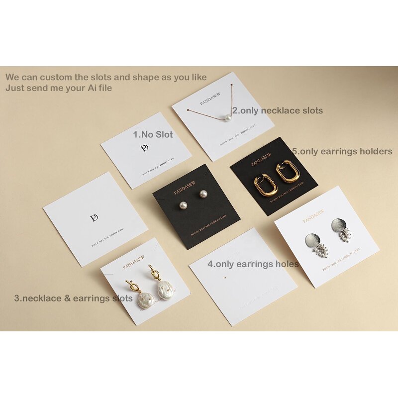 Display Card Manufacturer - Custom Logo 400gsm Paper Necklace Earring Display Card