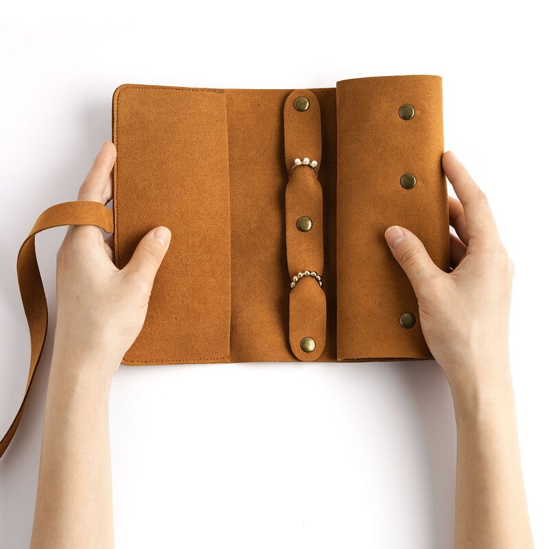 Jewelry Organizer - Custom Logo 1.4mm Microfiber Travel Journey Rings Necklaces