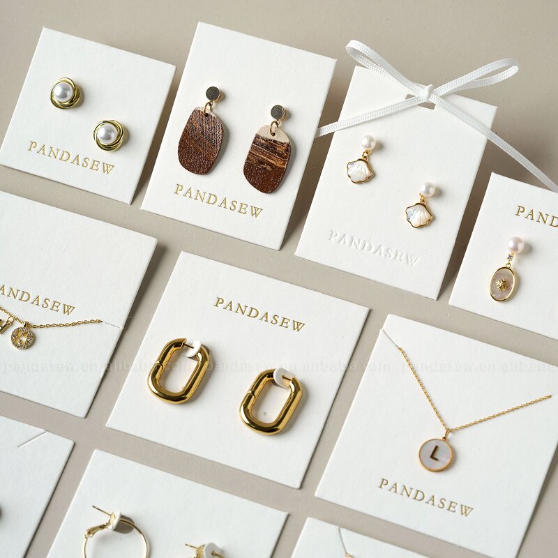 Display Card Manufacturer - Custom Logo 600gsm Paper Necklace Earrings Ring Card