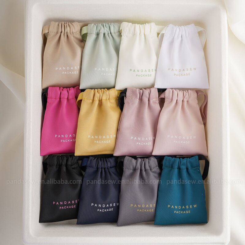 Satin Pouch Manufacturer - Custom Logo Dark Pink Dense Silk Satin Jewelry Drawstring