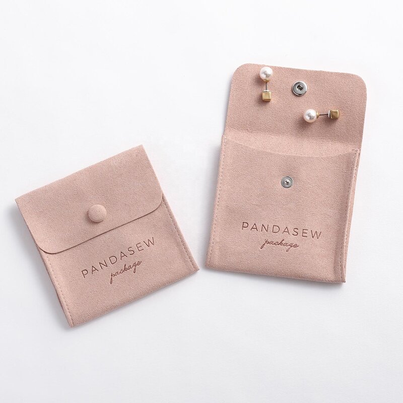 Jewelry Pouch Manufacturer - Custom Logo Microfiber Envelope Earrings Ring Necklace
