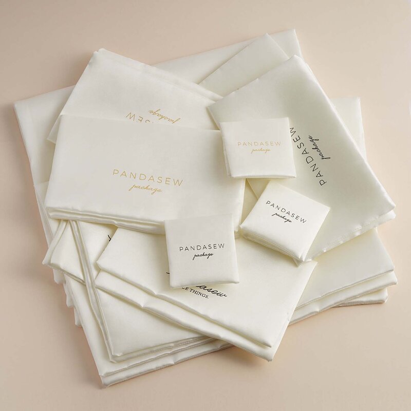 Satin Pouch Manufacturer - Custom Logo Satin Small Envelope Flap Necklace Pouch